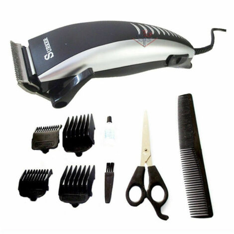 Trade Shop - SURKER SK-5602 ELEKTRISCHE HAARSCHNEIDER-RASIERMASCHINE 4 KÄMME SCHERE KAMM -