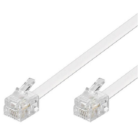 Trade Shop - RJ11-Telefonverlängerungskabel, 1,5 m, Maxtech RJ11-Modem-Telefonanschluss, 1,5 m - (1/3)