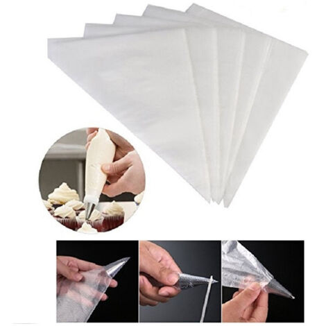 Trade Shop - SET MIT 50 EINWEG-SPRITZBEUTELN EINMAL-GEBRAUCHS-SPRITZBEUTEL 26 CM KUCHEN-SPRITZBEUTEL - (1/2)