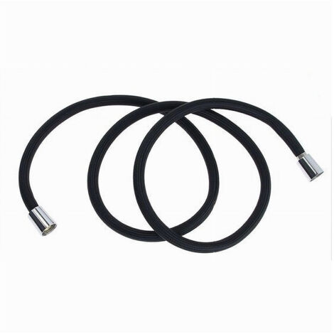Trade Shop - TUBO DOCCIA FLESSIBILE 1,5 MT NERO OPACO 150 CM LACCNO DOCCETTA BOX 87287 - (1/2)