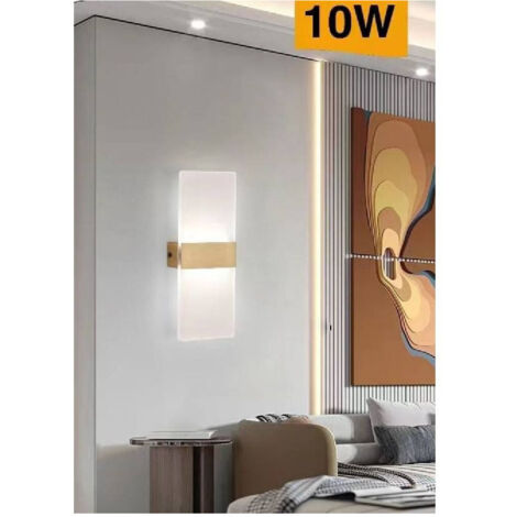 Trade Shop - RECHTECKIGE LED-WANDLAMPE 10W DOPPELEMISSION 3 LICHTFARBEN E37-C3C - (1/5)