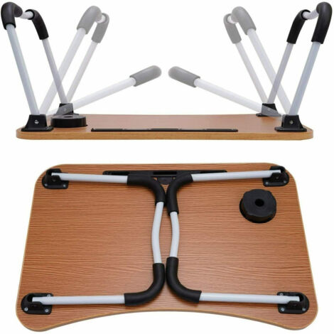 Tavolino Pieghevole In Bambù SH-tables - Stile Giapponese Tatami, Multiuso: Scrivania, Tavolo Da Pranzo, 60x60x25cm - 2