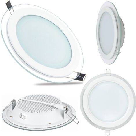 Trade Shop - 12W KLARGLAS RUNDE LED-EINBAUSTRAHLER WEISSES LICHT -