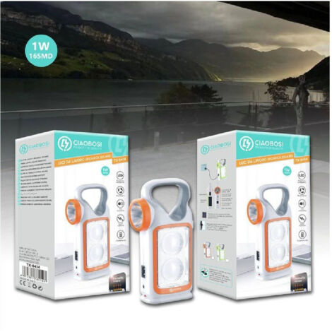 Trade Shop - Lampenlicht Notaufnahme Akkus 1W Fackel LED Solarladung TX-8414 - (1/5)