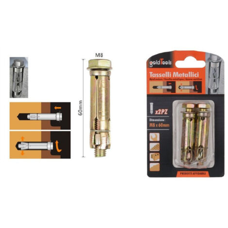 Trade Shop - SET MIT 2 METALLSTOPFEN DECKELBOLZEN M8 X 60MM ZUBEHÖR KLEINTEILE 91041 - (1/2)