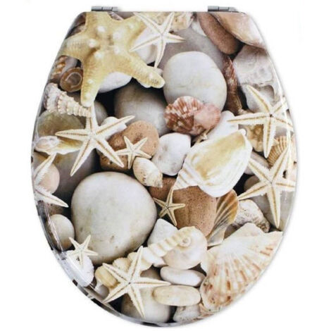 Trade Shop - WC-SITZBEZUG UNIVERSAL WC-SITZBEZUG SEESTERN MUSCHELN SCHARNIERE 52730 -   -3,5    - (1/2)