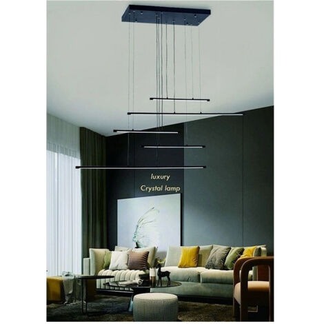 Trade Shop - AUSSETZUNGSLEUCHTE 38W LED-BENENNUNG MINDESTPRÜFFARBE 3 LICHTSFARBE LP-43-3C - Schwarz (1/5)