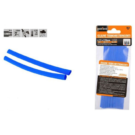 Trade Shop - SET MIT 10 SCHRUMPFSCHLÄUCHEN BLAU 12 X 120 MM FÜR KABEL 57081 - (1/2)