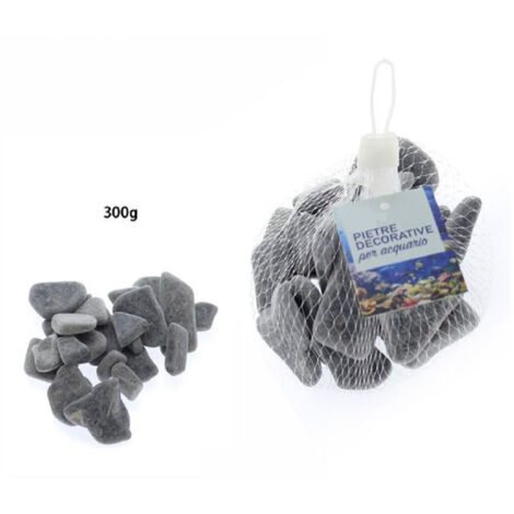 Trade Shop - Dekosteine Aquariensteine Grau 300 gr. Gartenpflanzendeko 70264 -