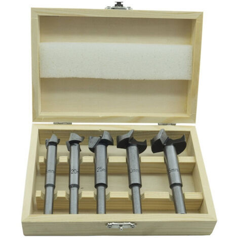 Trade Shop - SET KIT 5 FRÄSER BOHRER BITS FÜR VERTIKALE PANTOGRAPH HOLZ 8mm 16/20/22/25/35 - (1/2)