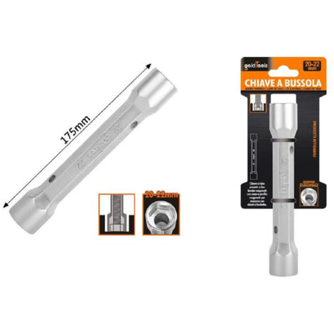 Trade Shop - BUSSOLA TUBO ESAGONALE AB 175 MM DOPPIE BOCCHE ESAGONALI 20-22 MM 97554 -