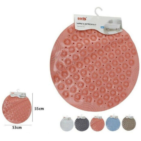 Cleafe - Tappeto Tappetino Pvc Impronte Piedi Antiscivolo Vasca Bagno Doccia 59628 69x37cm