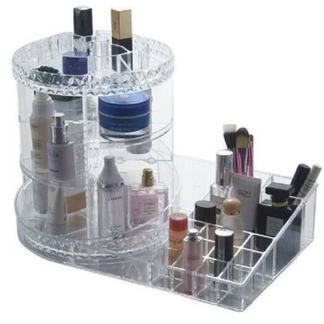 Trade Shop - ORGANIZER 2IN1 TRANSPARENT CRILEX FÜR JUWELEN TRICKS KOSMETIK MAKE-UP 59070 - (1/2)
