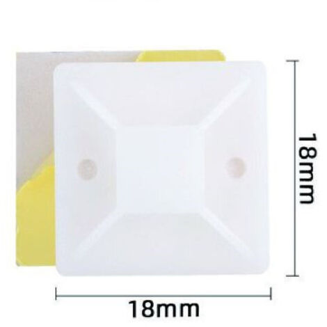 Basette Adesive in Nylon 6.6, Per Fascette Cablaggio, Misura 30x30 mm