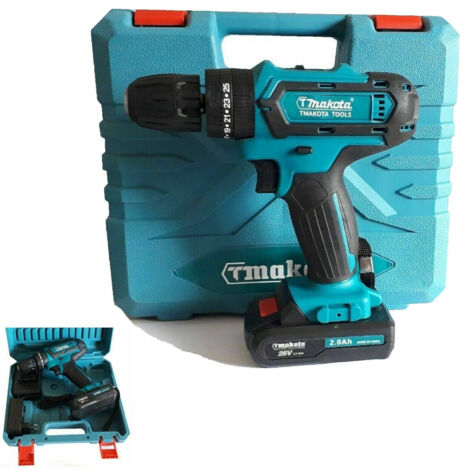 Trade Shop - TRAPANO AVVITATORE A BATTERIA LITIO A PERCUSSIONE 26V DOPPIA BATTERIA + VALIGIA - (1/4)