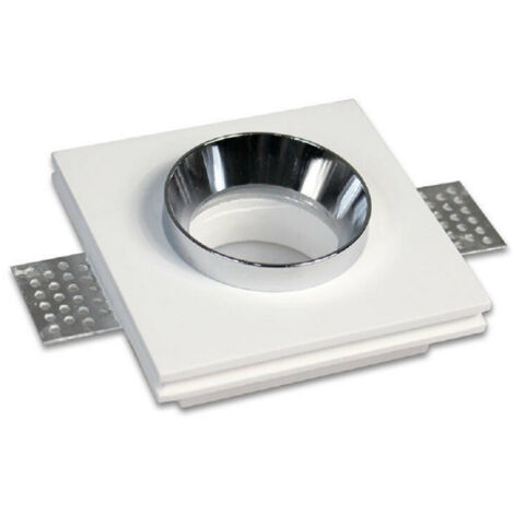 Trade Shop - ÜBERSTREICHBARER PUTZ QUADRATISCH 10X10 CM VERDECKT GU10 GS-10 EINBAUSTRAHLERHALTER - (1/3)
