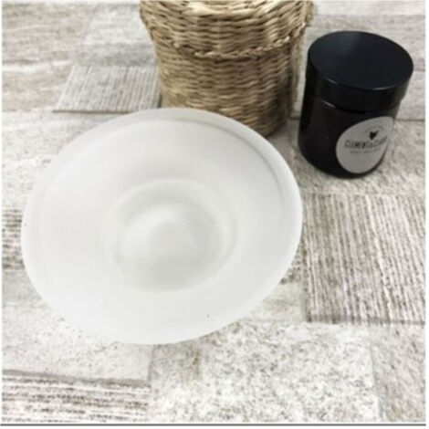 Trade Shop - ERSATZ-SEIFENSCHALE AUS SATINIERTEM GLAS 11CM BAD-ACCESSOIRES -