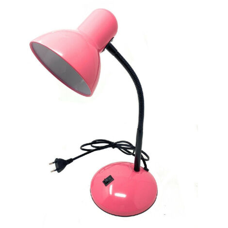 Trade Shop - SCHREIBTISCHLAMPE MIT FLEXIBLEM ARM LICHT TISCHLAMPE FÜR KINDERZIMMER FARBE -      Rosa