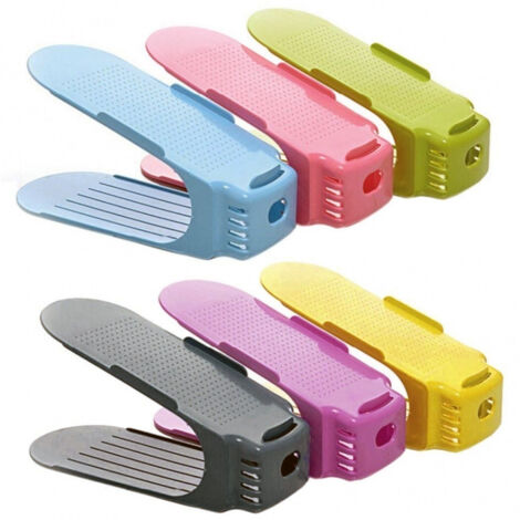 Schuhorganizer 10-teilig - Doppelschicht Schuhregal Platzsparend & Rutschfest