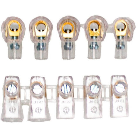 Morsetti Elettrici Morsetti Unipolari Forbox - Blister 2 Stecche Da 10 Poli 1.5 Mmq Per Cablaggi Accessori Elettrici Forbox - 9