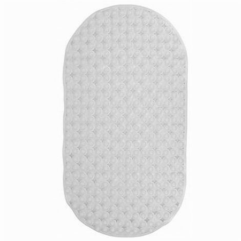Tappetino da bagno ovale trasparente antiscivolo, morbido tappetino da vasca, tappetino da doccia antiscivolo, adatto per hotel e case, 69*39 cm | Leroy Merlin