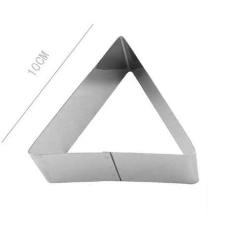 Trade Shop - 3er-Set Formen für Kuchen und Kekse, dreieckig, 10 cm, 98924 -