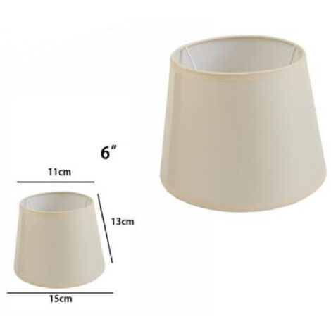 Trade Shop - Konischer Lampenschirm-Zylinder-Hut-Ersatz für Lampe und Applikation in TNT-Stoff - -6"-Beige