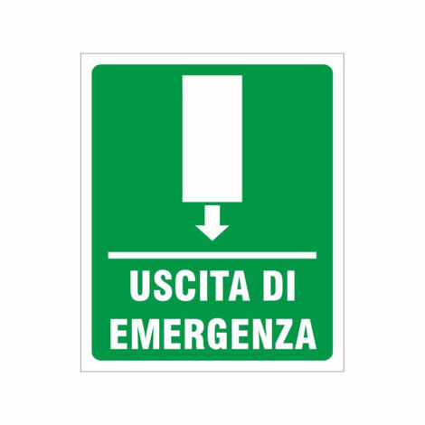 Trade Shop - CARTELLO USCITA DI EMERGENZA SEGNALETISCHE SICHERHEIT - (1/2)