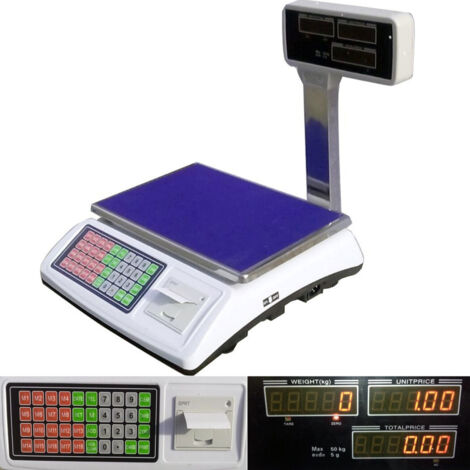 Trade Shop - VORSCHRIFTEN BUDGET MAX 50KG 5 GR MIT DISPLAY MIT VERTEILUNG -