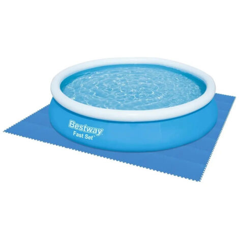 Trade Shop - TAPPETO PIASTRELLE BASE SOTTO PISCINA COMPONIBILE PROTETTIVO DA 50X50 CM BLU 58220 - (1/5)