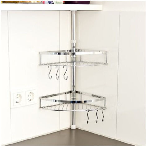 artex 94480 Artik Kitchen Line Kitchen Bar in Chrome Wire with 6 Hooks