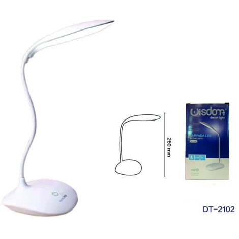 Trade Shop - LED-Tischlampe, wiederaufladbar, dimmbar, Touch, modernes Design, DT-2102 - (1/5)
