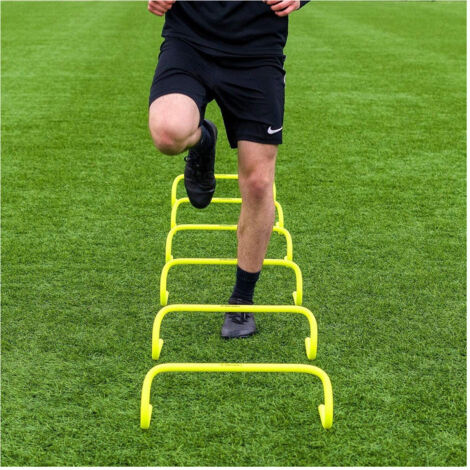 Trade Shop - SET MIT 5 HÜRDEN ZUM TRAINING VON GESCHWINDIGKEIT, KRAFT, BEWEGLICHKEIT, SPRINT, HÖHE 40 CM -