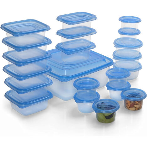 PIKA - Contenitore per alimenti in vetro e coperchio in vetro temperato - ermetico, compatibile con microonde, forno, congelatore - GlassShock (1- 640ml