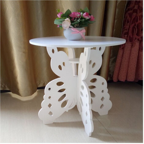 Trade Shop - TAVOLINO ROTONDO DESIGN A FORMA DI FARFALLA TAVOLO DA