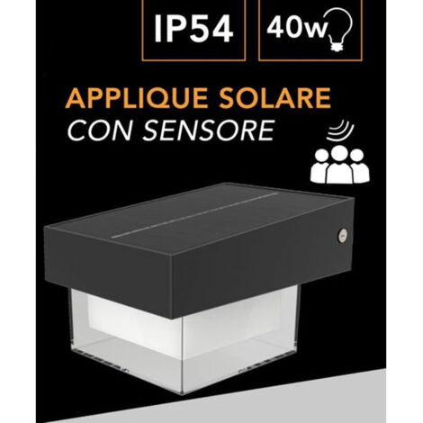 V-TAC Applique led solare sensore 8W 4000K IP65 VT-11108-6849