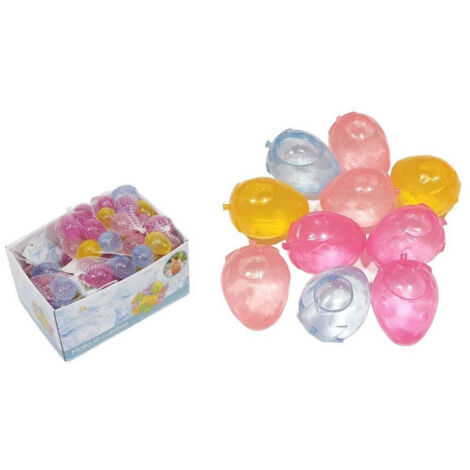 Trade Shop - SET 10 STÜCKE BUNTE GEFÄLSCHTE EISWÜRFEL GEFRIERSCHRANK COCKTAIL WIEDERVERWENDBAR ERDBEERE -