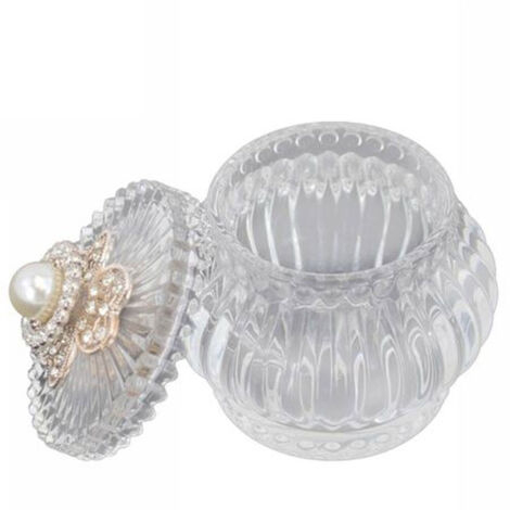 Trade Shop - Glas Container Sugar Bowler Süßigkeiten Süßes Caféglas 7x8 72285 - (1/2)