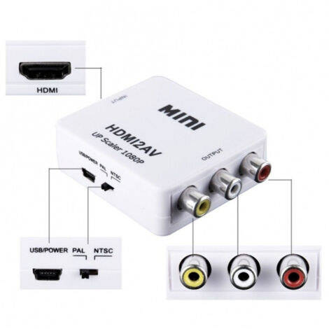 Trade Shop - ADDITIONAL AUDIO DA HDMI AV RCA 2AV 1080P PER TV TELECAMERA -