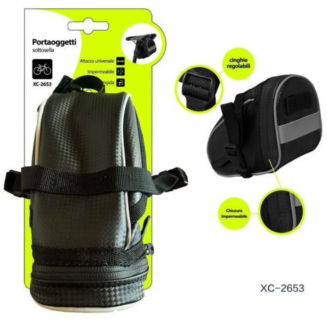 Trade Shop - Wasserdichte Fahrradsattelaufbewahrungstasche mit Universalangriff XC-2653 - (1/5)