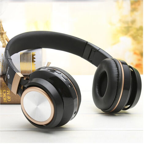 Trade Shop - Kabellose Bluetooth-Kopfhörer, FM-Stereo-Kopfhörer, TF-Karte, Freisprechmikrofon, S110 - (1/5)