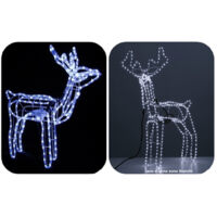 Trade Shop - Rentier mit Bewegungslicht LED Lichter IP44 Weihnachten Weihnachtsdeko -