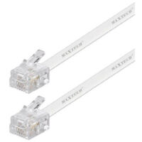Trade Shop - RJ11-Telefonverlängerungskabel, 5 m, Maxtech-Telefonanschluss-Modem RJ11 – 5,0 m -