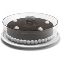 Trade Shop - KUCHENFORM KUNSTSTOFFBEHÄLTER DECKEL DIENT ALS UNTERSTÜTZUNG 29CM H 9CM TRANSPORTPLATTE -
