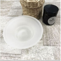 Trade Shop - ERSATZ-SEIFENSCHALE AUS SATINIERTEM GLAS 11CM BAD-ACCESSOIRES -