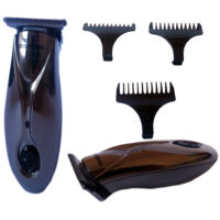 Trade Shop - MINI-BARTTRIMMER TASCHENRASIERER TRIMMER 3 KÄMME WIEDERAUFLADBAR GM-839 -