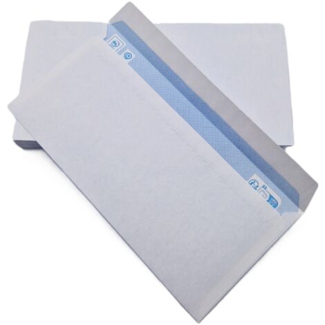 Lot de 100 Enveloppes DL 110 x 220 mm sans fenêtre papier velin 80 gr