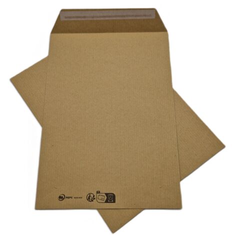 Lot de 100 Pochettes C5 162 x 229 mm sans fenêtre Kraft 90 gr