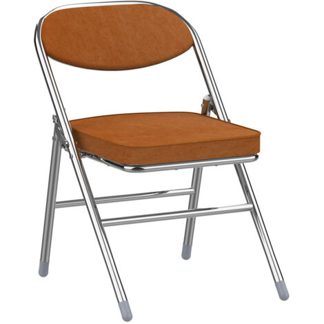 Silla Plegable de Tela Naranja - 46.5x45x79 cm (1/5)
