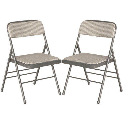 Juego de 2 Sillas Plegables Silla de Visita tapizada en Tela (1/5)